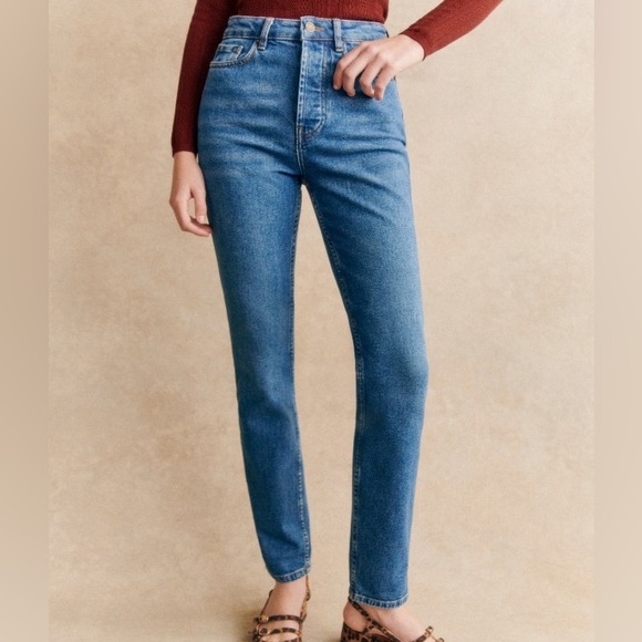 Sezane Denim - Sezane Blue Straight Leg Jeans